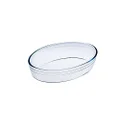 Pyrex Cuisine Oval Glass Safe Roaster 2-Pieces Set, 30 cm x 21 cm Size, Clear