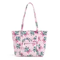 Verabradley Womens Cotton Small Vera Tote Bag, Happiness Returns Pink - Recycled Cotton, One Size