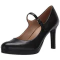 Naturalizer Women's Talissa Mary Janes Pump, Black Leather, 8 Narrow