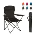 Highlander Camping Chair - Compact & Lightweight Folding Chair, 2.2kg, Portable Chair for Outdoors, Durable Steel Frame Arm Chair with Cup Holder