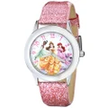 Disney Princess Tween Stainless Steel Analog Quartz Watch, Pink, Children's Watches