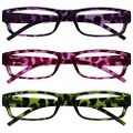 The Reading Glasses Company Purple Pink Green Lightweight Comfortable Readers Value 3 Pack Mens Womens RRR32-546 +2.50
