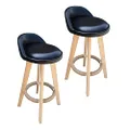 Milano Decor Barstool Phoenix Kitchen Dining Chair Swivel Stool Chairs, Practical Elegance, (2 Pack,Grey)