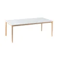 Simplife Otway Natural Marble Dining Table, 200 cm, White