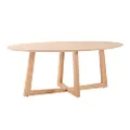 Simplife Sloan Oval Timber Dining Table, 200 cm, Light Timber