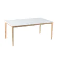 Simplife Otway Natural Marble Dining Table, 160 cm, White