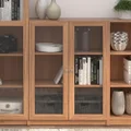 Merryluk Wide Bookshelf Display Cabinet Storage Unit
