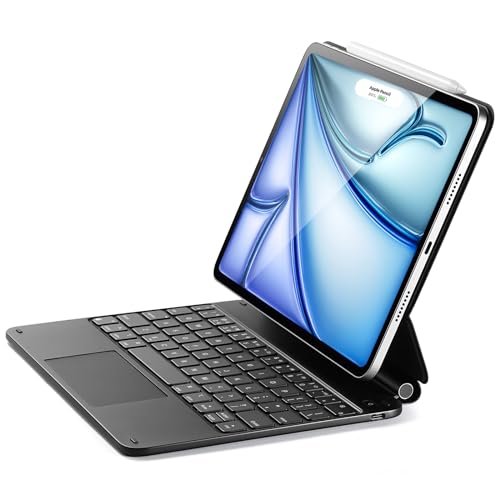 ESR for iPad Air 11 inch Case with Keyboard M4/M3/M2 (2026/2025/2024), iPad Pro 11 & Air 5/4th Magic Keyboard Case, Easy-Set Floating Cantilever Stand, Precision Multi-Touch Trackpad, Black