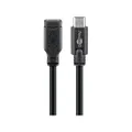 Goobay USB-C 3.1 Extension Cable, Black, 1 Meter