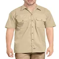 Dickies Men's Short Sleeve Work Shirt - Large - Desert Sand