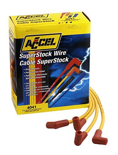 ACCEL 4041 8mm Super Stock Copper Universal Wire Set - Yellow