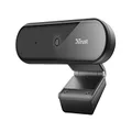 Trust Tyro Full HD All-in-one Webcam with Built-in Microphone, 1080p, Auto-Focus, Plug and Play, Tripod Stand Included, Hangouts, Meet, Skype, Teams - Black