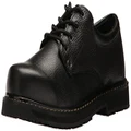 Dr. Scholl's Shoes Men's Harrington II Slip Resistant Work Oxford, Black Leather, 10 Wide