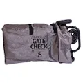 J.L. Childress Deluxe Gate Check Bag for Single & Double Strollers - Stroller Bag for Airplane - Large Stroller Travel Bag with Adjustable Shoulder Straps - Air Travel Stroller Bag - Grey