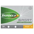 Berocca Sport Electrolyte Drink with B Vitamins & Minerals for Hydration & Nutritional Support During Exercise, Orange Flavour, 24 Pack Sachets