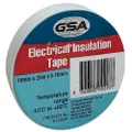 GSA Electrical Insulation PVC Tape, White, 20 m x 19 mm