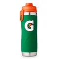 Gatorade Stainless Steel Sport Bottle, 26oz, Double-Wall Insulation, Green, 26oz (Pack of 1)