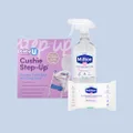 babyU Cushie Step Up + Milton Antibacterial Surface Wipes, 30 Pack + Milton 3 in 1 Antibacterial Surface Spray 500ml
