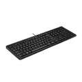 HP 125 Wired Keyboard, Black