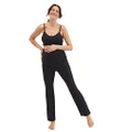 Motherhood Maternity Women's Maternity Active Over The Belly Flare Legging Yoga Pant S-3x, Black, X-Large