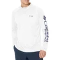 Columbia Mens Terminal Tackle 1/4 Zip Athletic-Sweaters, White/Nightshade, Small US