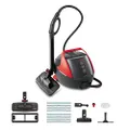 Polti Vaporetto PRO 85_Flexi Steam Cleaner, 4.5 Bar, Vaporflexi Brush, Kills and eliminates 99.99% * of viruses, Germs and Bacteria, Made in Italy, Black Red