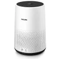 Philips Series 800 Compact Air Purifier for Small Rooms, Removes 99.5% of Ultrafine Particles, Real Time Air Quality Feedback, Anti-Allergen, Reduces Odours and Gases, HEPA Filter, 22 W, AC0820/30