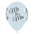 Sempertex Mr and Mrs Fashion Latex Balloons 25 Pack, 30 cm Diameter, White