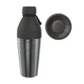 KeepCup Cup-to-Bottle Kit - Insulated Leakproof Travel Mug with Sipper Lid & Dual Open Water Bottle | 660ml Bottle to 16oz Cup - Nitro Black
