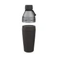 KeepCup Cup-to-Bottle Kit - Insulated Leakproof Travel Mug with Sipper Lid & Dual Open Water Bottle | 660ml Bottle to 16oz Cup - Black