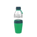 KeepCup Cup-to-Bottle Kit - Insulated Leakproof Travel Mug with Sipper Lid & Dual Open Water Bottle | 530ml Bottle to 12oz Cup - Calenture