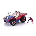 Jada Toys Buggy 1:24 Scale Diecast Car with Marvel Spider-Man Figure