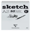 Clairefontaine A2 90gsm Spiral Sketch Pad, Ivory