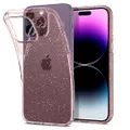 SPIGEN Liquid Crystal Glitter Case Designed for Apple iPhone 14 Pro (2022)[6.1-inch] Slim Soft Clear Cover - Rose Quartz