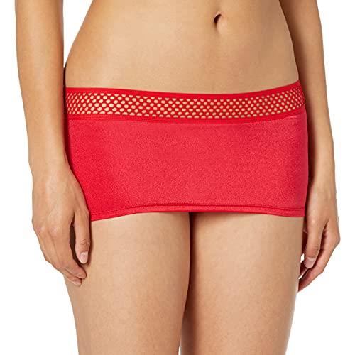 BODYZONE Women's Honeycomb Scrunch Back Skirt, Red, One Size