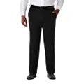Haggar Mens Cool 18 Pro Classic Fit Flat Front Casual Pant Regular and Big & Tall Sizes, Black, 44W x 29L