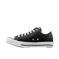 Converse Unisex Chuck Taylor All Star Leather Low Top, Black, 10 M US