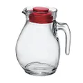 Bormioli Rocco Sangria Glass Table Jug with Lid, 1.5 Liter Capacity, Red