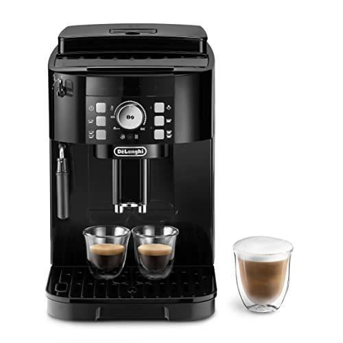 De'Longhi Magnifica S ECAM12.122.B, Automatic Coffee Machine, Manual Adjustable Milk Frother, Bean to Cup Espresso Machine, 4 One-Touch Recipes, Temperature Control, 2 Espresso at Once, Black