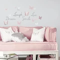 RoomMates RMK3173SCS Butterfly Dream Peel and Stick Wall Decals with 3D Cutout Butterflies, Pink