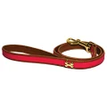 Rosewood Wag 'n' Walk Designer Signal Leather Dog Lead, Red, Small