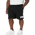 PUMA Men's Big Logo 10" Shorts, Cotton Black/White, Large
