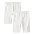 The Children's Place Girls' Mix and Match Bike Shorts, White 2-Pack, Large