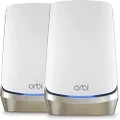 NETGEAR Orbi Whole Home WiFi 6 Quad-Band Mesh System (RBKE962) | AX11000 Wireless Speed (Up to 10.8Gbs) | 2 Pack - White