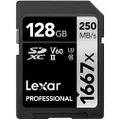 Lexar 128GB Professional 1667x SDXC Memory Card, UHS-II, C10, U3, V60, Full-HD & 4K Video, Up to 250MB/s Read, for Professional Photographer, Videographer, Enthusiast (LSD128CBNA1667)