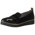 Dr. Scholl's Shoes Women's Webster Loafer, Black Patent/Microfiber, 8.5