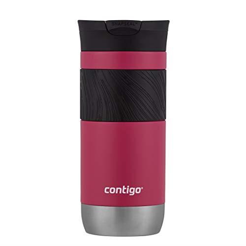 Contigo Byron Vacuum-Insulated Stainless Steel Travel Mug with Leak-Proof Lid, Reusable Coffee Cup or Water Bottle, BPA-Free, Keeps Drinks Hot or Cold for Hours, 16oz, Dragonfruit
