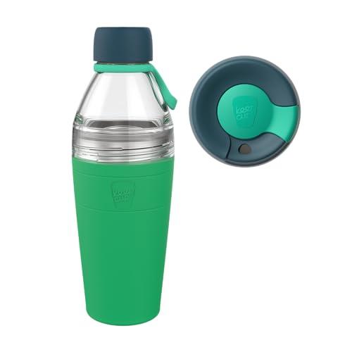 KeepCup Cup-to-Bottle Kit - Insulated Leakproof Travel Mug with Sipper Lid & Dual Open Water Bottle | 660ml Bottle to 16oz Cup - Calenture