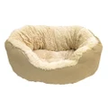 Rosewood 40 Winks Tan Faux Suede Plush Dog Bed