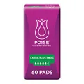Poise Pads For Bladder Leaks Extra Plus 60 Count (6 x 10 Pack) - Packaging May Vary